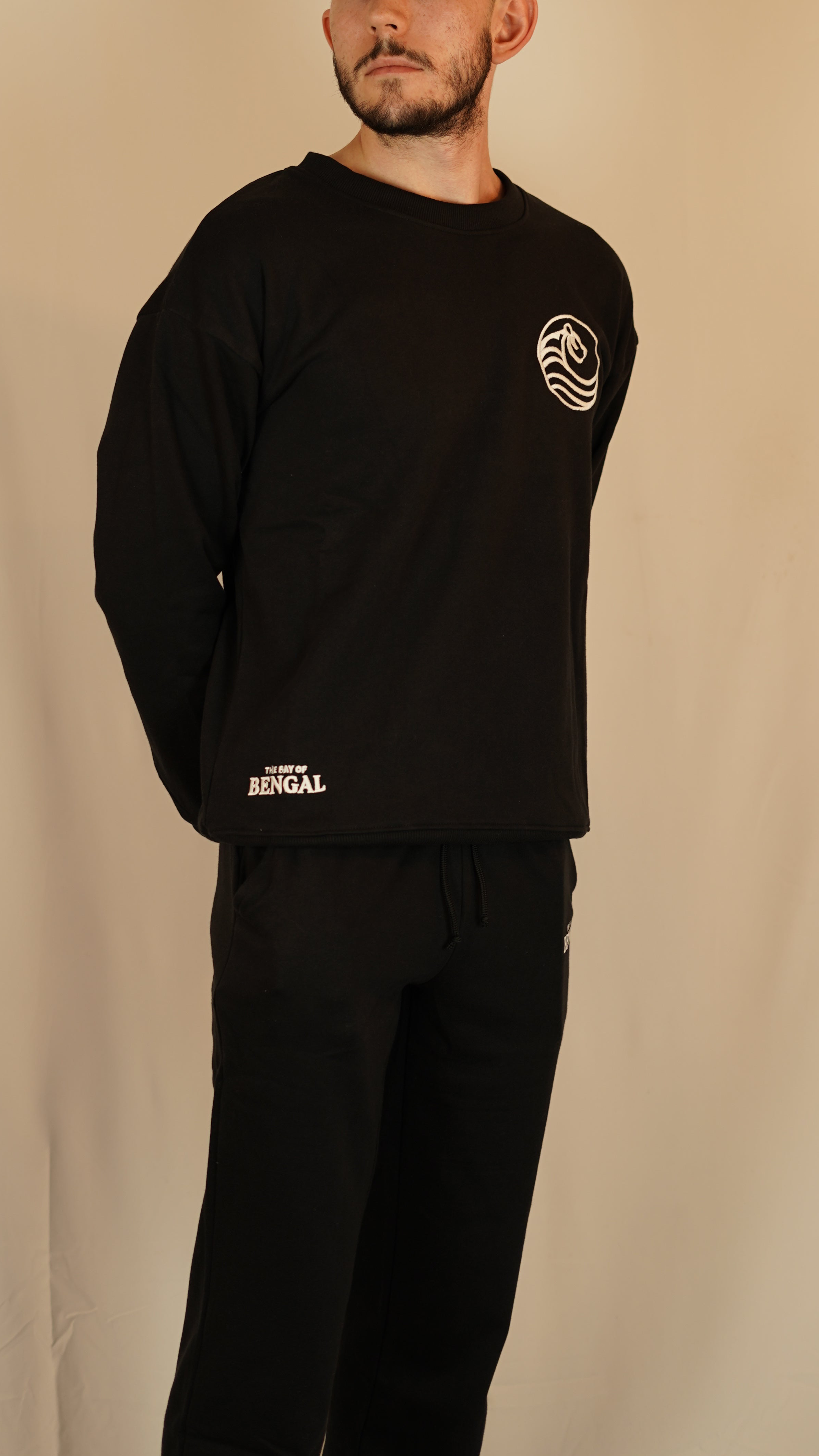 Black Straight-leg Sweatpants