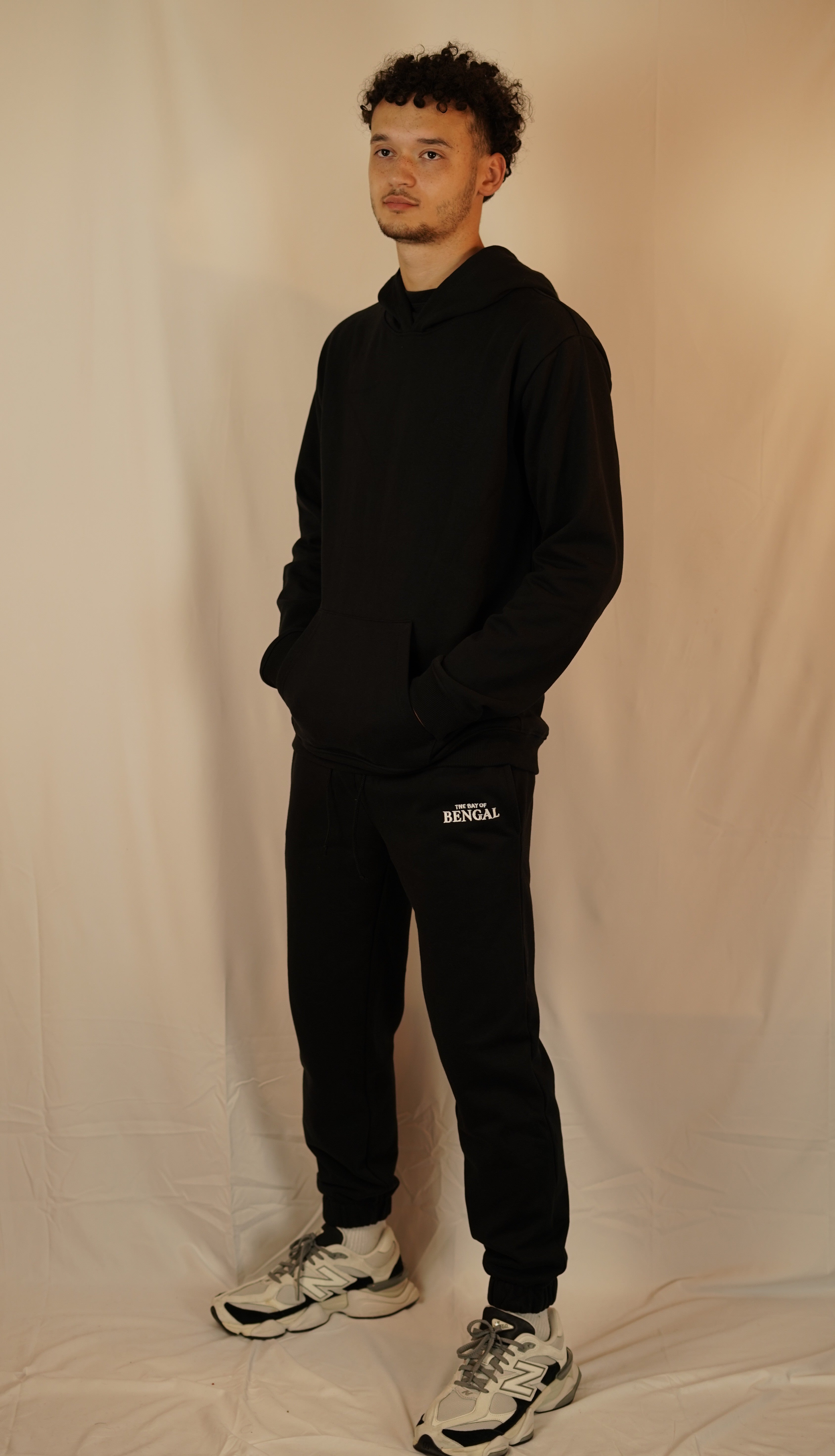 Daily Essential Plain Black Hoodie