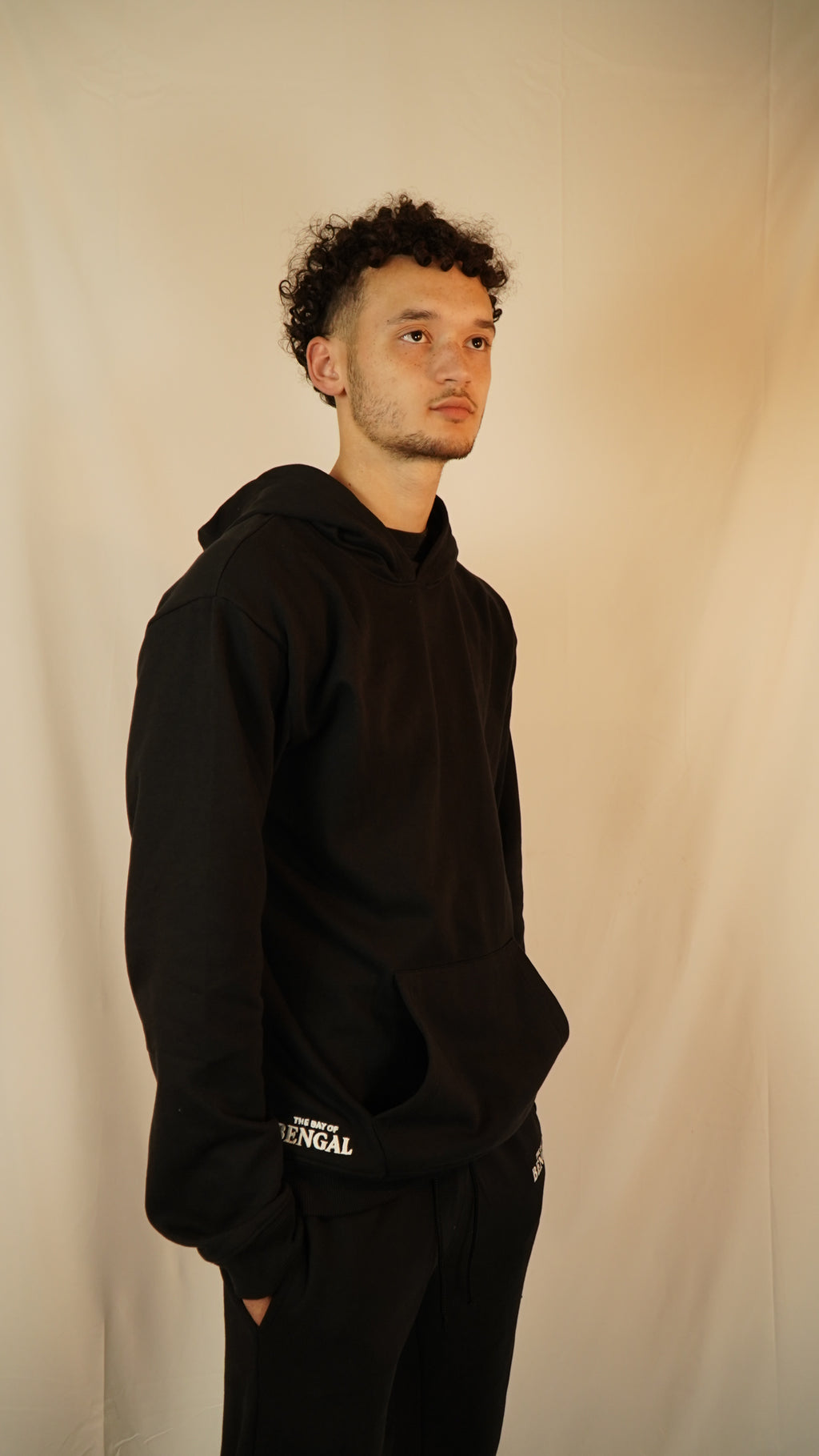 Daily Essential Plain Black Hoodie