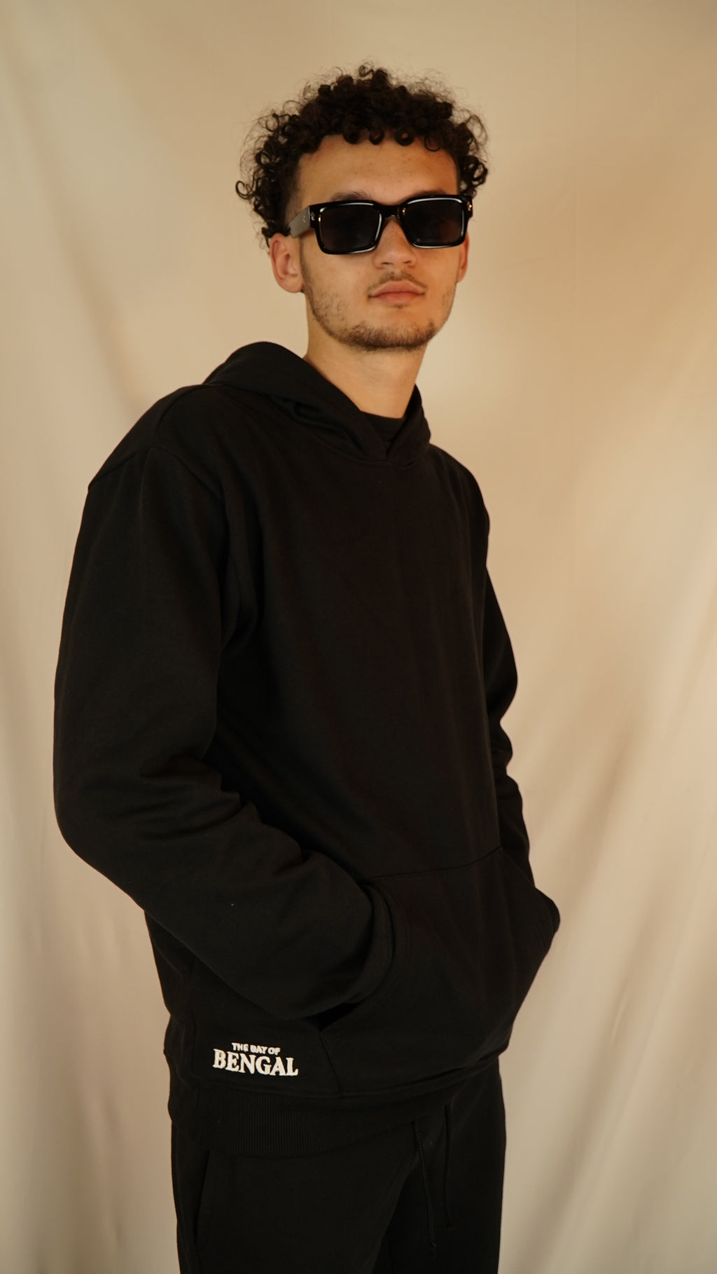 Daily Essential Plain Black Hoodie