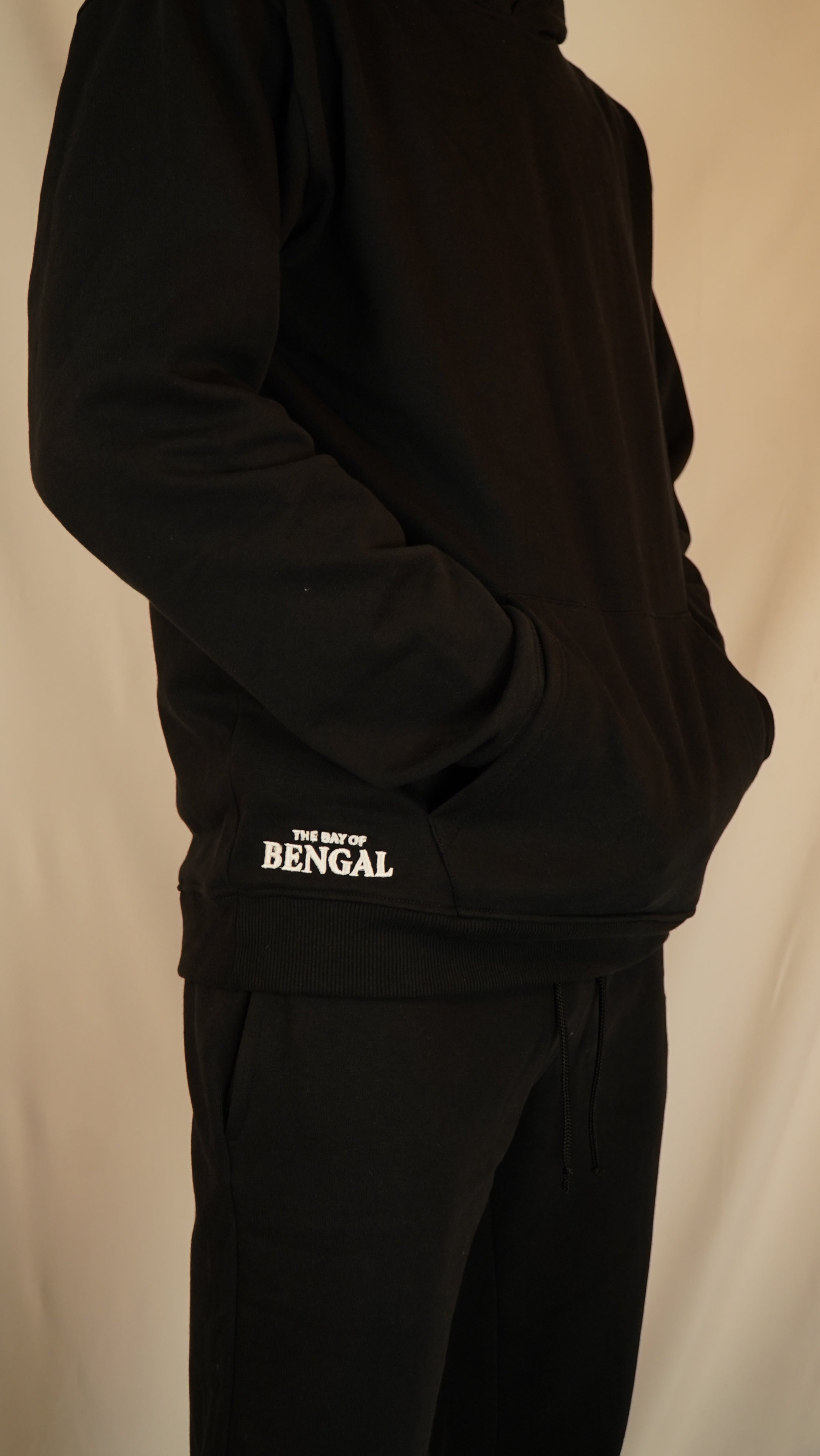 Daily Essential Plain Black Hoodie