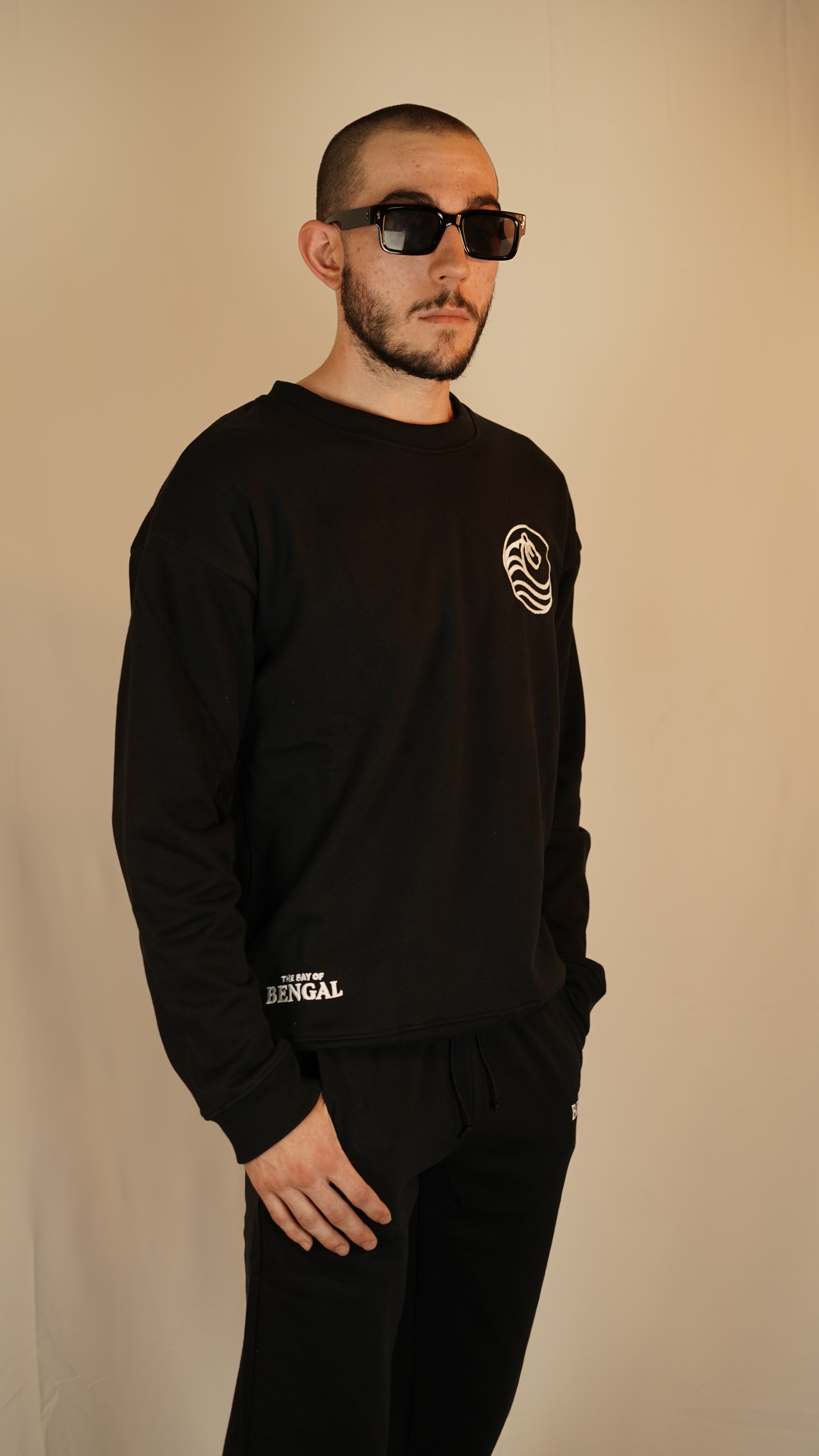 Plain Black Crewneck