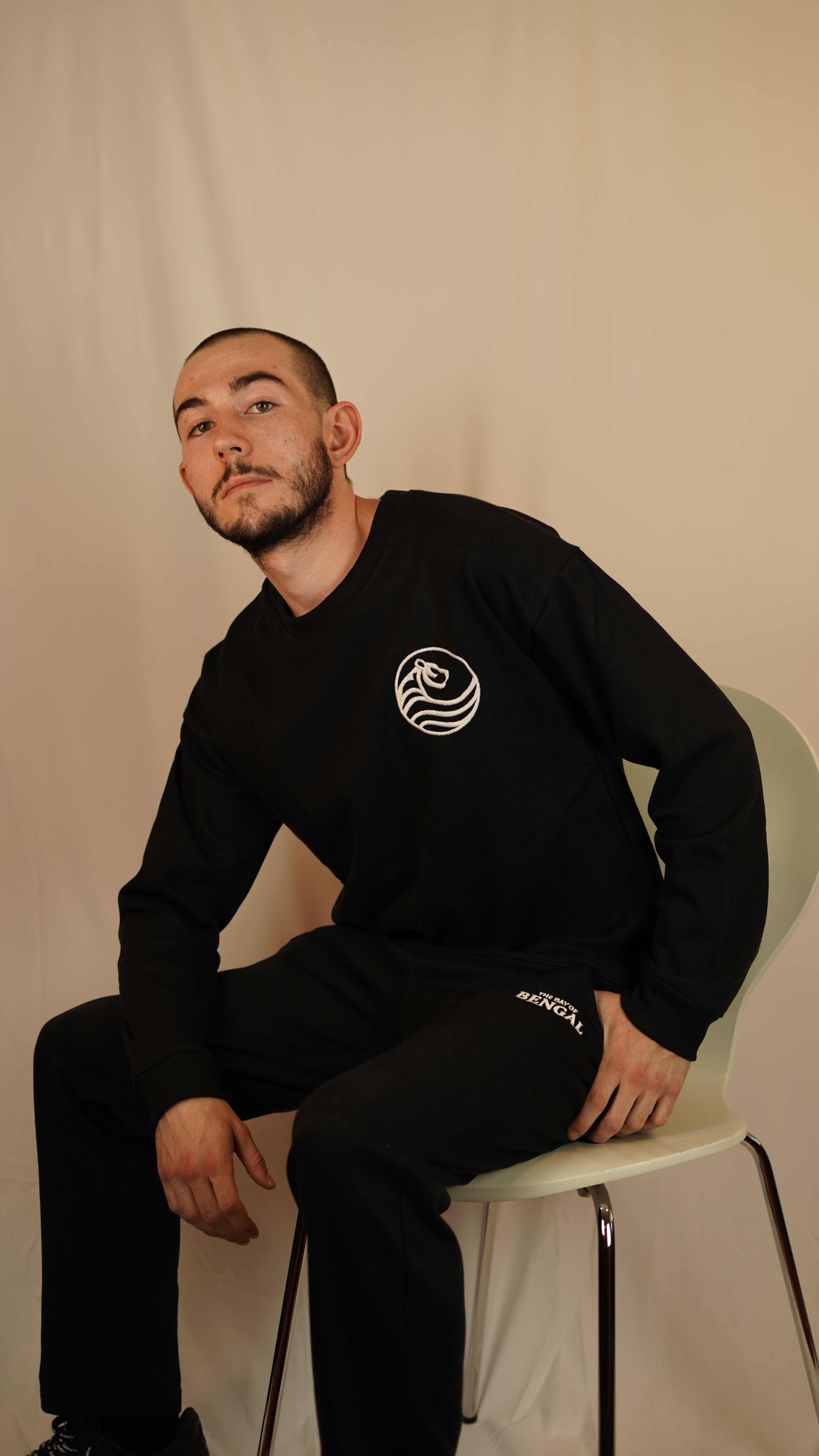 Black Straight-leg Sweatpants