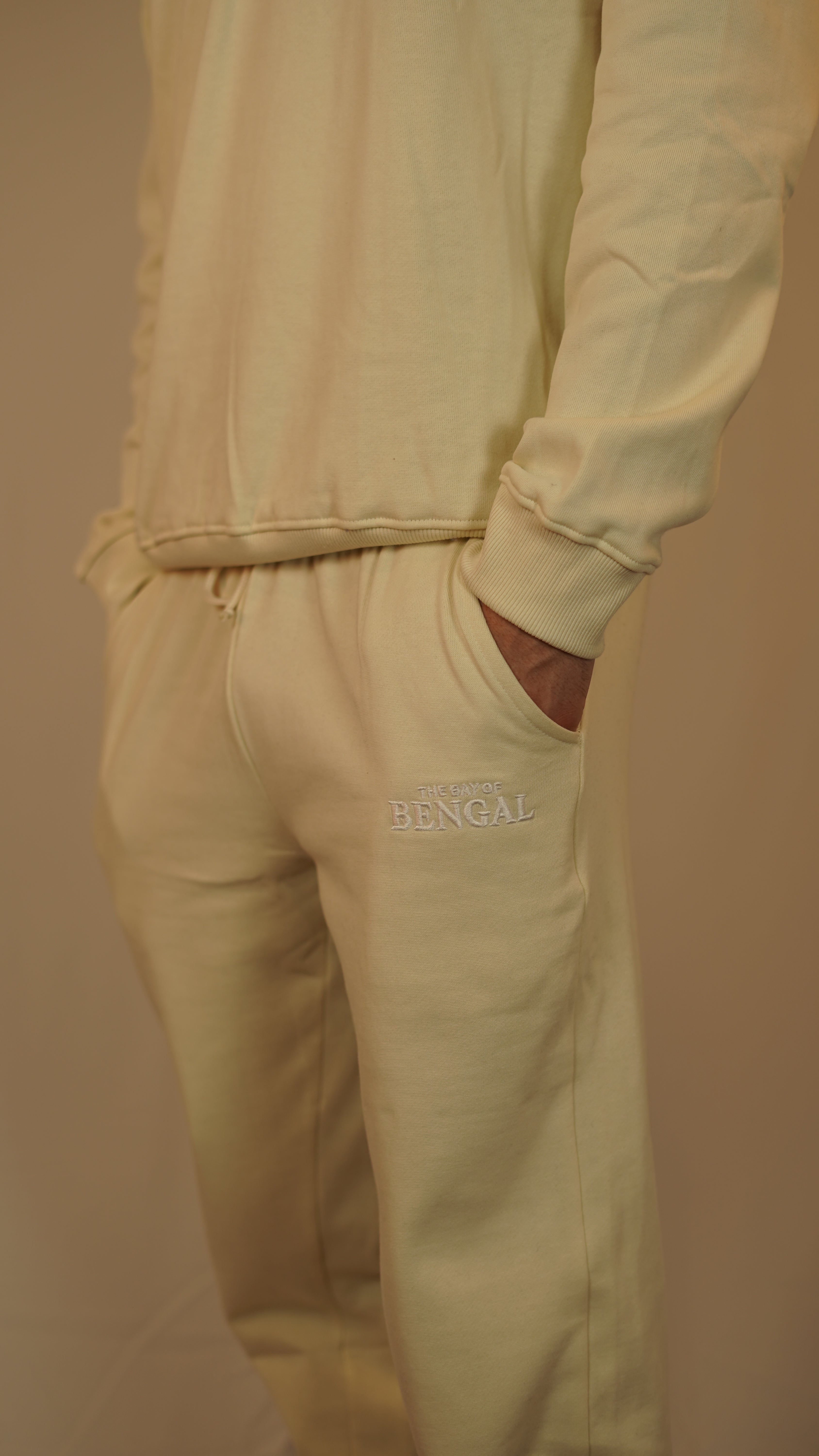 Bone White Straight-leg Sweatpants